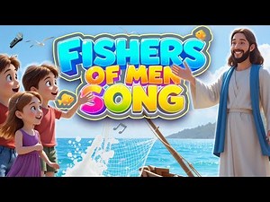 🎣 'Fishers of Men' Bible Song with Lyrics | Kids Love This!