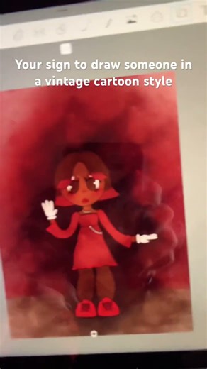 Your sign to draw someone in a vintage cartoon style. #art #art #artedigital #digitalart