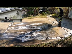 Pressure Washing Extremely Filthy Driveway and House (our dirtiest job yet)