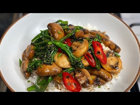 Stir-Fry Broccoli and Mushroom || Healthy Vegetarian Recipe || TERRI-ANN’S KITCHEN