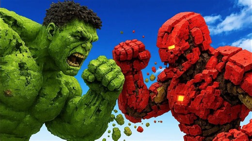 绿巨人VS钢铁侠 我用100种方法摧毁他们！结果竟然是他赢了！-拆迁Teardown mods