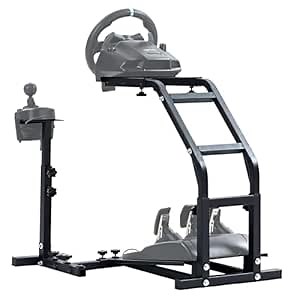 Marada Compact Racing Steering Wheel Stand with V2 Simulator Support Fits for Logitech/Thrustmaster/PXN G27 G29 G920 G923 T248 T300RS GT R5 Sim Stand Without Wheel, Pedal (Only Stand)