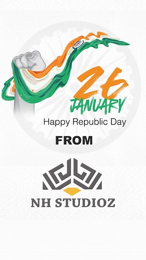 Saluting 75 years of unity, freedom, and pride! Happy Republic Day to the resilient spirit of our nation.❤ . #75thRepublicDay #HappyRepublicDay #NHStudioz | NH Studioz