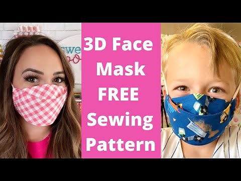 BEST 3D Face Mask EASY to Sew | FREE Face Mask Pattern | Sweet Red Poppy