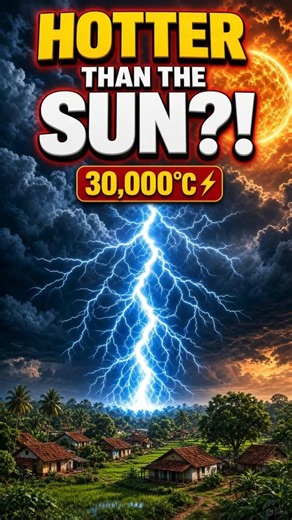 Lightning is 5 times hotter than the Sun's surface? #shorts