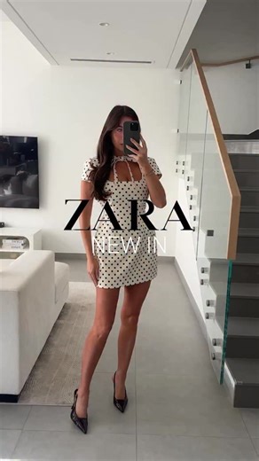 ZARA NEW IN 🤎 WOW the polka dot mini dresses and the suede bomber jacket ideas for dressy & casual outfits. Comment SHOP below to receive a DM with the link 💌 https://liketk.it/5Pw20 #zara #zaradress #zaraoutfit | Court by a Feather