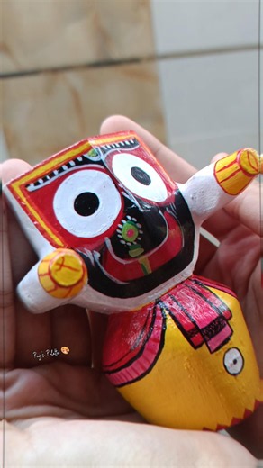 Painting Lord Jagannath Idol by Hand | Before vs After #shorts #art #painting #jagannath #puri