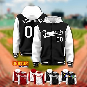 Custom Varsity Baseball Jacket Hoodie Personalized Name Number Baseball Bomber for Adult Youth - Etsy