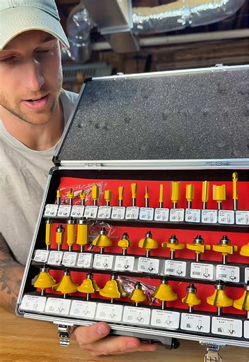 35 Piece Router Bit Set for Woodworking Enthusiasts
