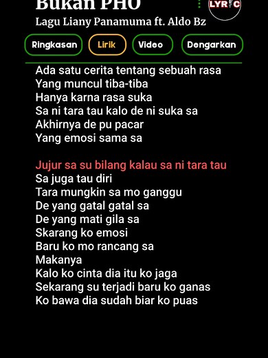 Bukan PHO - Liany Pumana ft. Aldo Bz: Lagu Terbaru