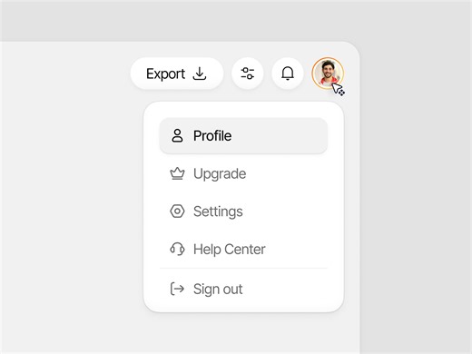 Profile Dropdown Menu