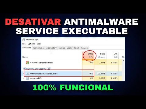 How to disable the Antimalware Service Executable 2024