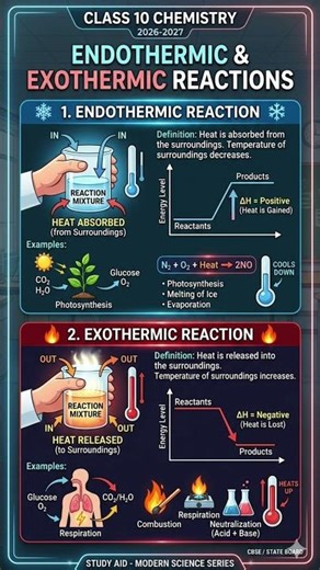 Endothermic & Exothermic Reactions 🔥❄️ | Class 10 Chemistry | Easy Explanation | science space 🚀