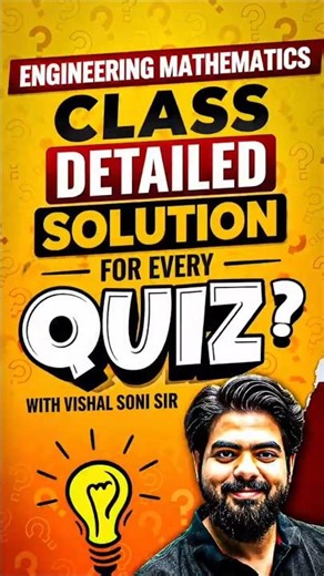 Engineering Mathematics Class Detailed Solution For Every Quiz #engineeringmathematics #gate2027