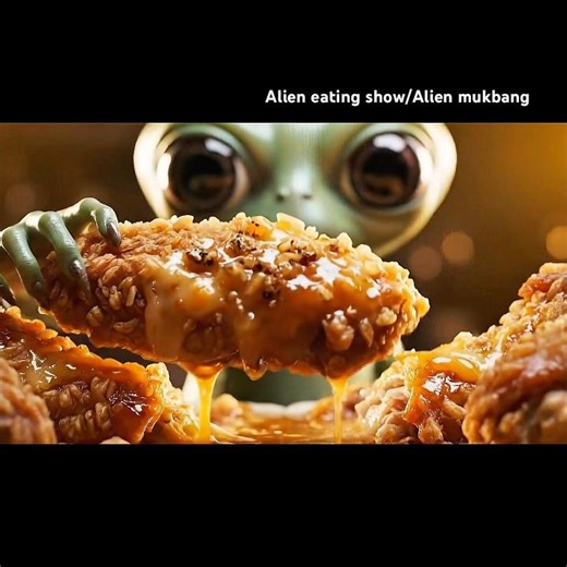 Alien vs Crispy Chicken👽🍗✨