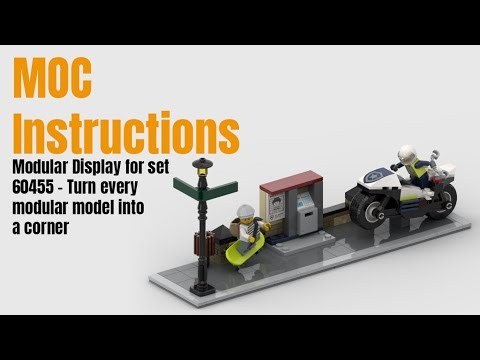 Modular Display for set 60455 - Turn every modular model into a corner | Lego Moc Instructions