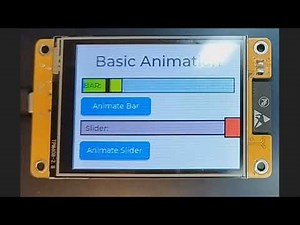 LVGL ESP32-2432S028R Use Animation to update Bar and Slider(Beginner)