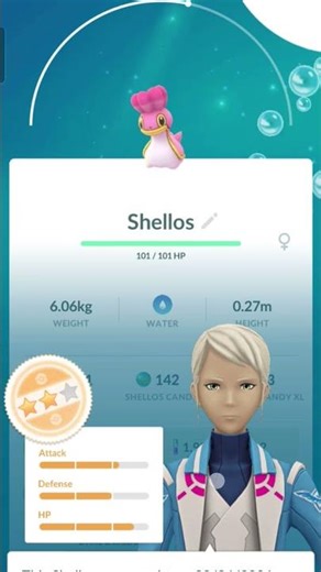 Caught a rare West Sea Shellos in Pokémon GO and evolved it into Gastrodon! 🌊💖 #pokemongo #shorts