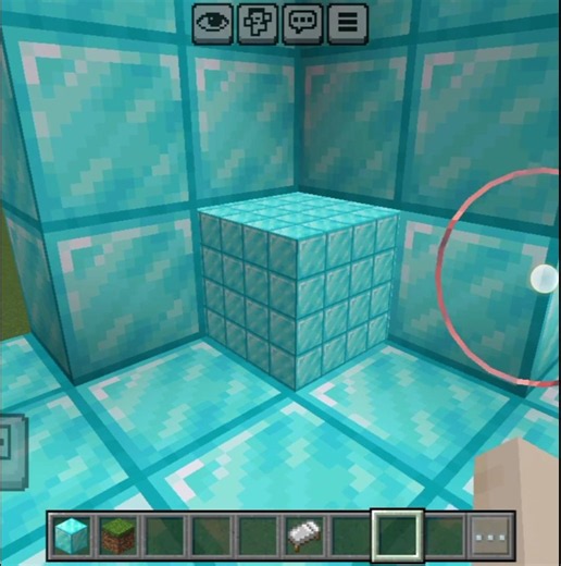 Minecraft me Diamond Block se kya banaya? 🤔 #minecraft #minecraftshorts #shorts