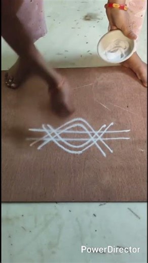 easy side border design#easyrangolii #rangoli #muggulu #indianart