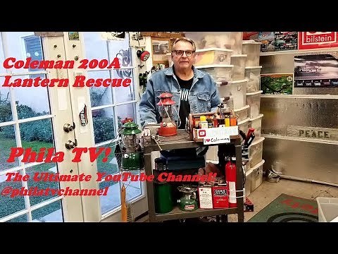 COLEMAN 200A LANTERN FROM 6/78 BARN FIND REPAINT AND RESTORE PHILA TV!