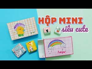 Làm HỘP MINI siêu dễ từ giấy ô ly | Làm hộp đựng squishy, sticker | Mini paper box |Haan channel