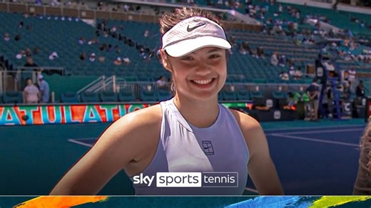 Emma Raducanu reflects on win at Miami Open