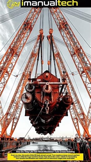 How Do They Lift This Giant Machine? Twin Crane Hoisting