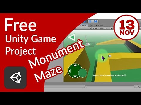 Roll a Ball on a Maze - Monument Maze - Free Unity Game Project Template