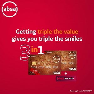 549K views · 149 reactions | Absa’s 3-in-1 Gold Package gives you a Gold Current Account, no monthly credit card fee, plus FREE Absa Rewards. | Absa South Africa | Facebook
