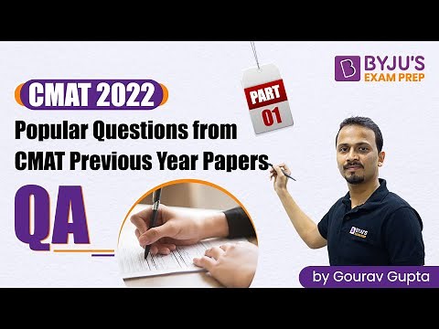 CMAT Exam 2022 | Popular Questions from CMAT Previous Year Paper - Quant | Part 1 | BYJU'S MBA