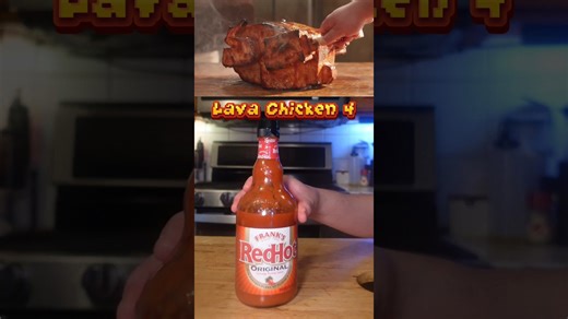 Steve’s lava chicken is super spicy lava attack! #shorts