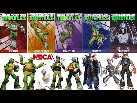 Every - NECA - 2012 Cartoon TMNT - Teenage Mutant Ninja Turtles Comparison List