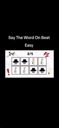 Say The Word On Beat Challenge with Cats and Hats