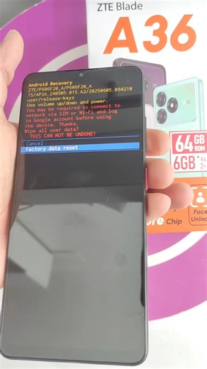 ZTE Blade A36 (Z2472) Factory Reset - Remove Screen Lock | فورمات وحذف قفل الشاشة زد تي إي بليد