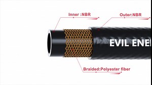 EVIL ENERGY 1/2 Inch Fuel Line Hose Push Lock Rubber NBR for Small Engine 10FT 300PSI