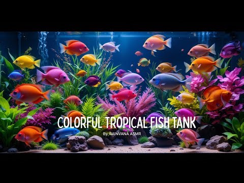 "ASMR Colorful Neon Fish Aquarium – Relaxing Water Bubble Sounds"