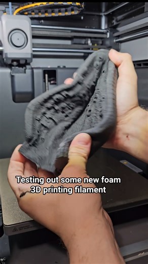testing out some 3D printing foam filament!