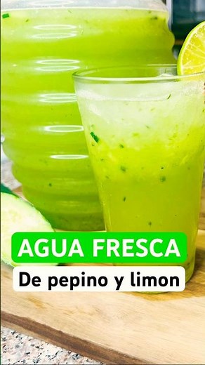 Agua Fresca de Pepino y Limon Facil y Rapido #aguadepepino #aguasfrescas #aguadelimon
