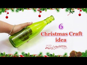 6 Christmas Glass bottle decoration idea Step by step at home | DIY Christmas craft idea🎄161