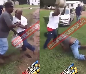 Old Head Pulls Out A Propane Tank & Whoops Man With It During A 1-On-1!