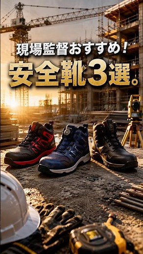 現場監督おすすめ！安全靴3選👷 #建設業#土木#現場監督#安全靴#アシックス#ミズノ#ミドリ安全#仕事道具#建設#土木施工管理#職人#雑学#おすすめ#Shorts#YouTubeShorts