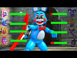 [SFM FNaF] Nightmare VR vs FNAF WITH Healthbars