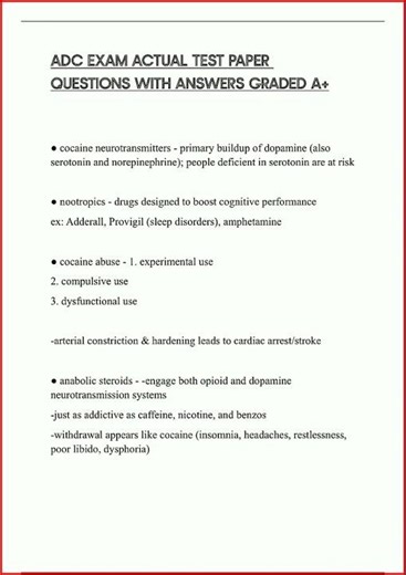 Adc Exam Actual Test Paper Questions With Answers Graded A5 video