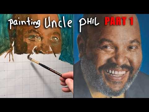 How I Painted Uncle Phil | Legend: Uncle Phil Portrait Tutorial (The Power of the Grid)