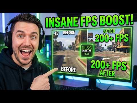 Unlock Insane FPS! DLSS Enabler 4.0.0.9 | x2, x3, x4 Multi Frame Gen on RTX 4090 - GTA 5 Enhanced