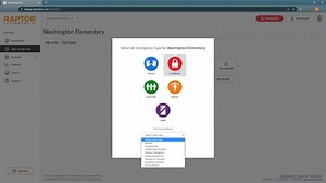 Initiating an Emergency Response in Raptor Alert via the Web