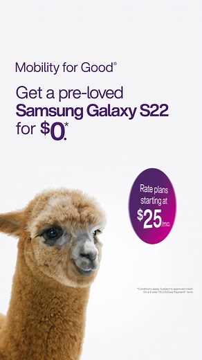 We’re helping seniors in need stay connected to loved ones by offering them a pre-loved phone for $0 with a low-cost 2-year rate plan. | TELUS