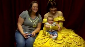 Lainey and Lesley meet Belle at the Magic Kingdom