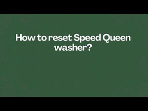 How to reset Speed Queen washer?